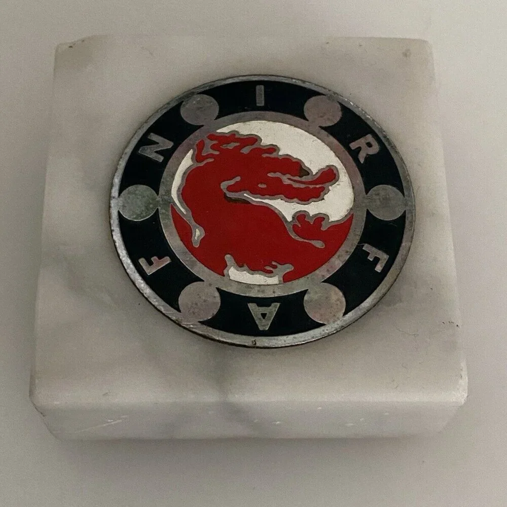 Vintage Marble Enamel Paperweight Fafnir Dragon Norse Mythological Creature‎